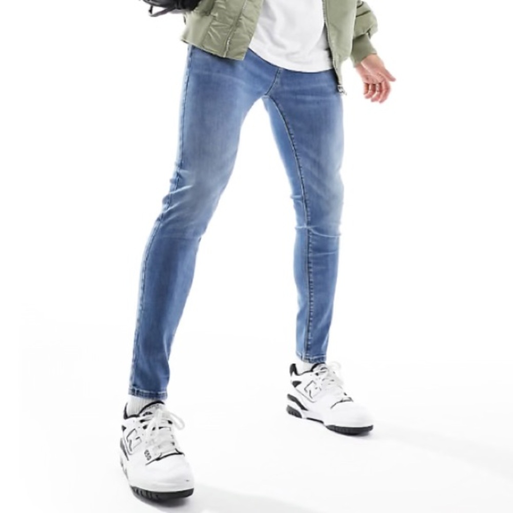 Stylish Light Blue Skinny Jeans for Men